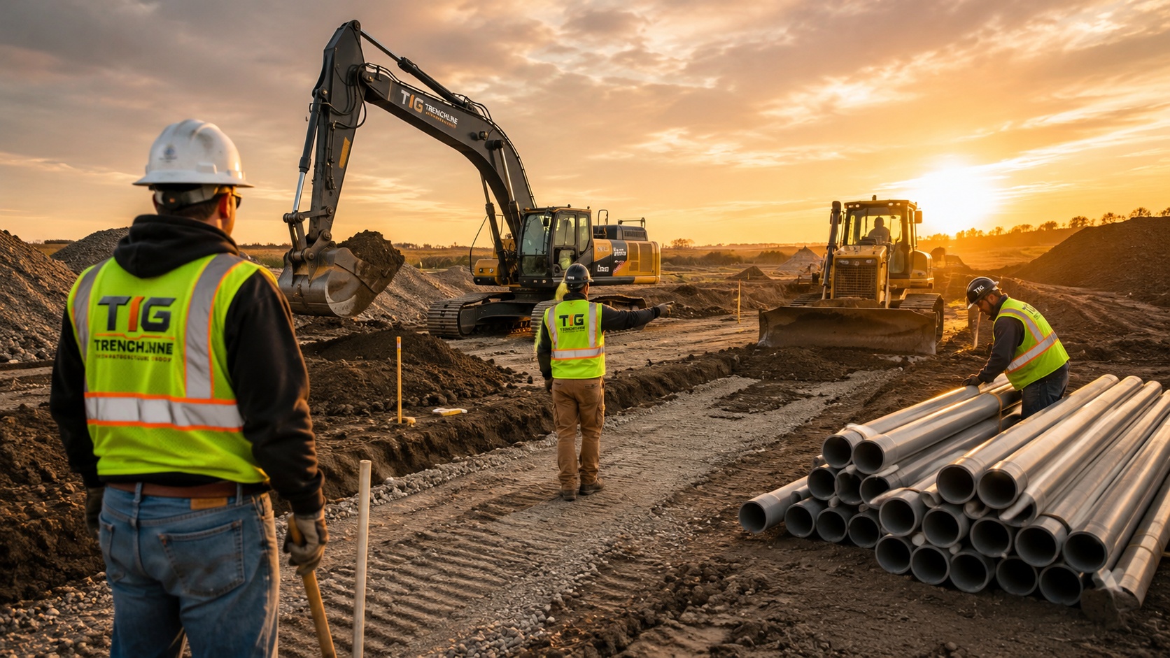 TIG site prep and underground utility support field operations